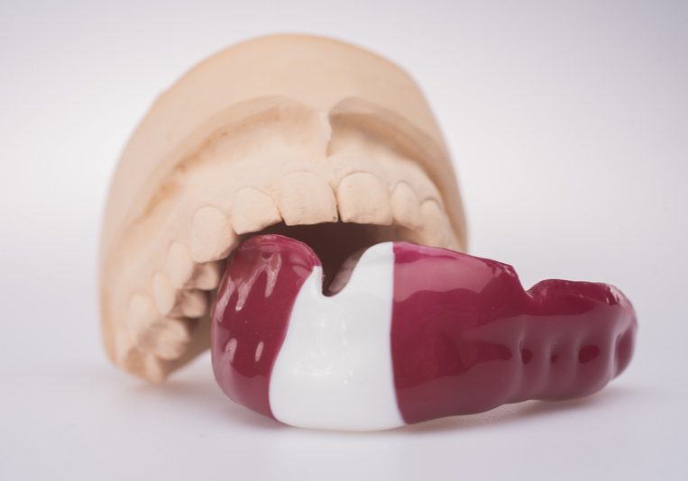 red and white gum shield